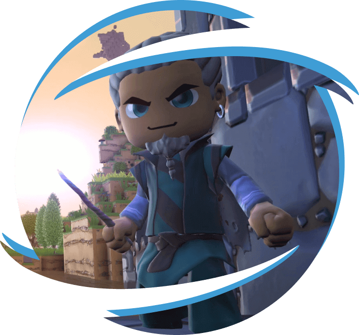 Portal Knights character holding a wand